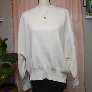 Free people Oversized Cotton Blend Easy Street Tunic crew neck sweater- Sz small